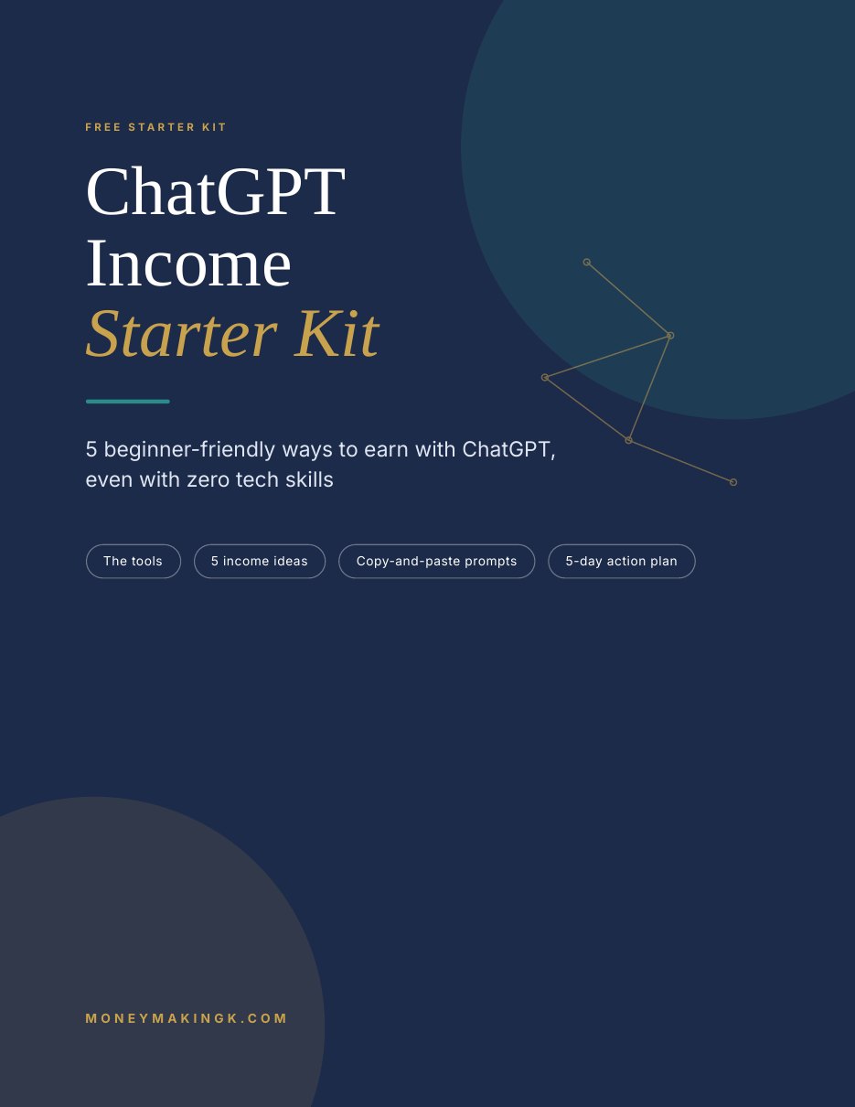Cover of the free ChatGPT Income Starter Kit